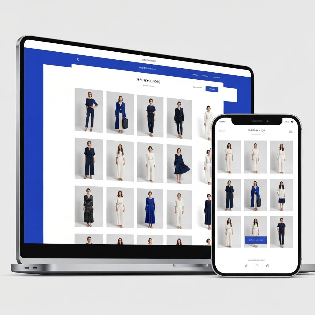 Modern retail website mockup